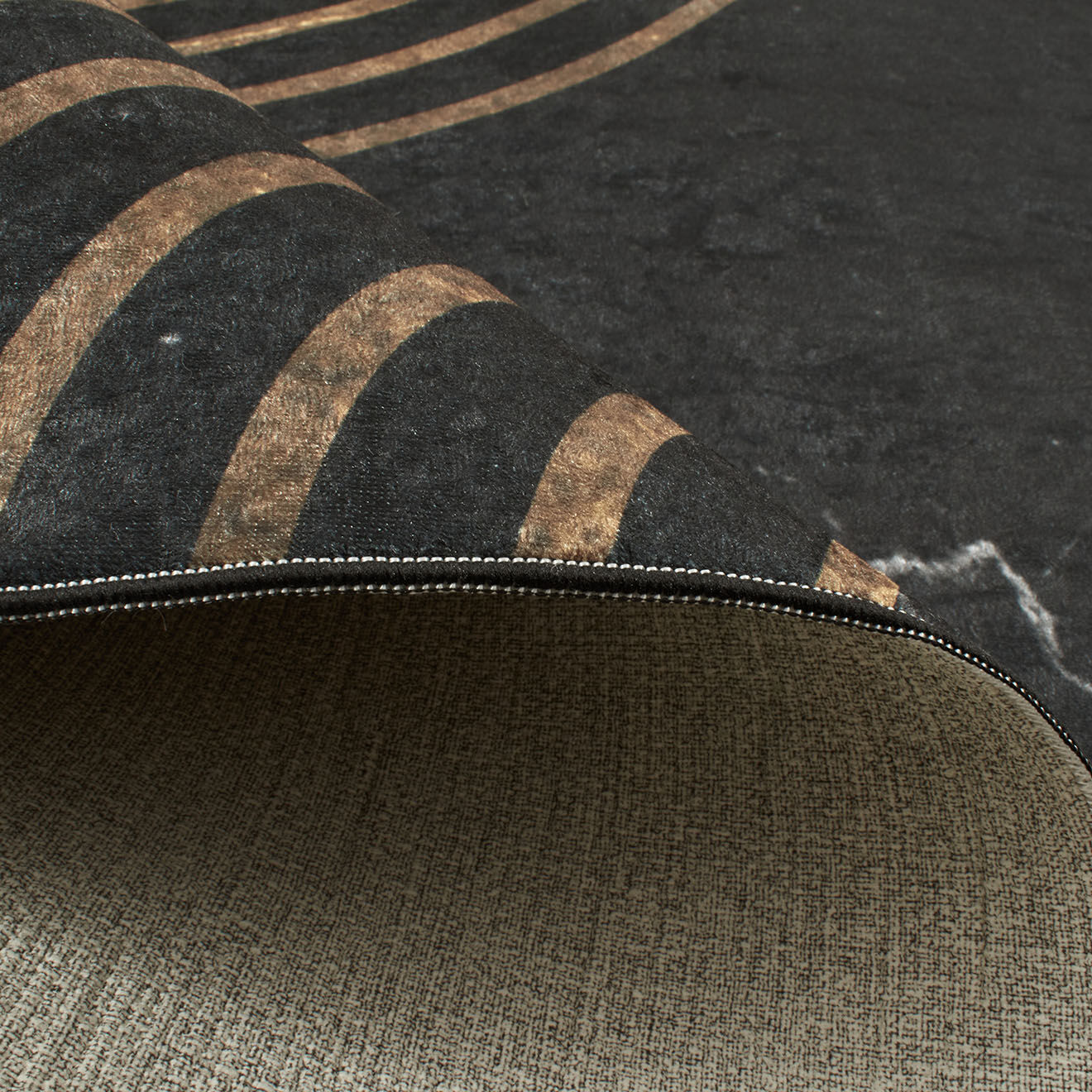 Nazar Rugs Tapis stampa doré/noir - 120x160 cm