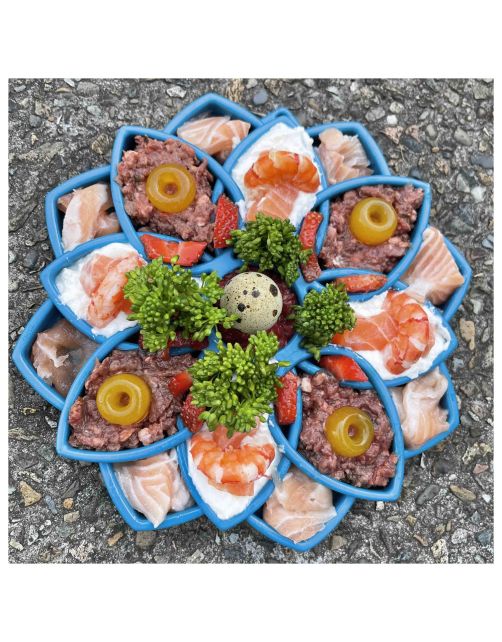 Sodapup Mandala Etray Feeder - Hondenvoerbak - Ø20 cm Blauw