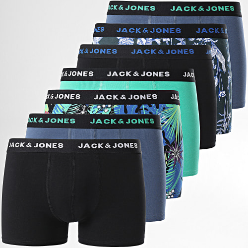 Lot De 7 Boxers Flower Mix Noir Bleu Marine Vert Floral