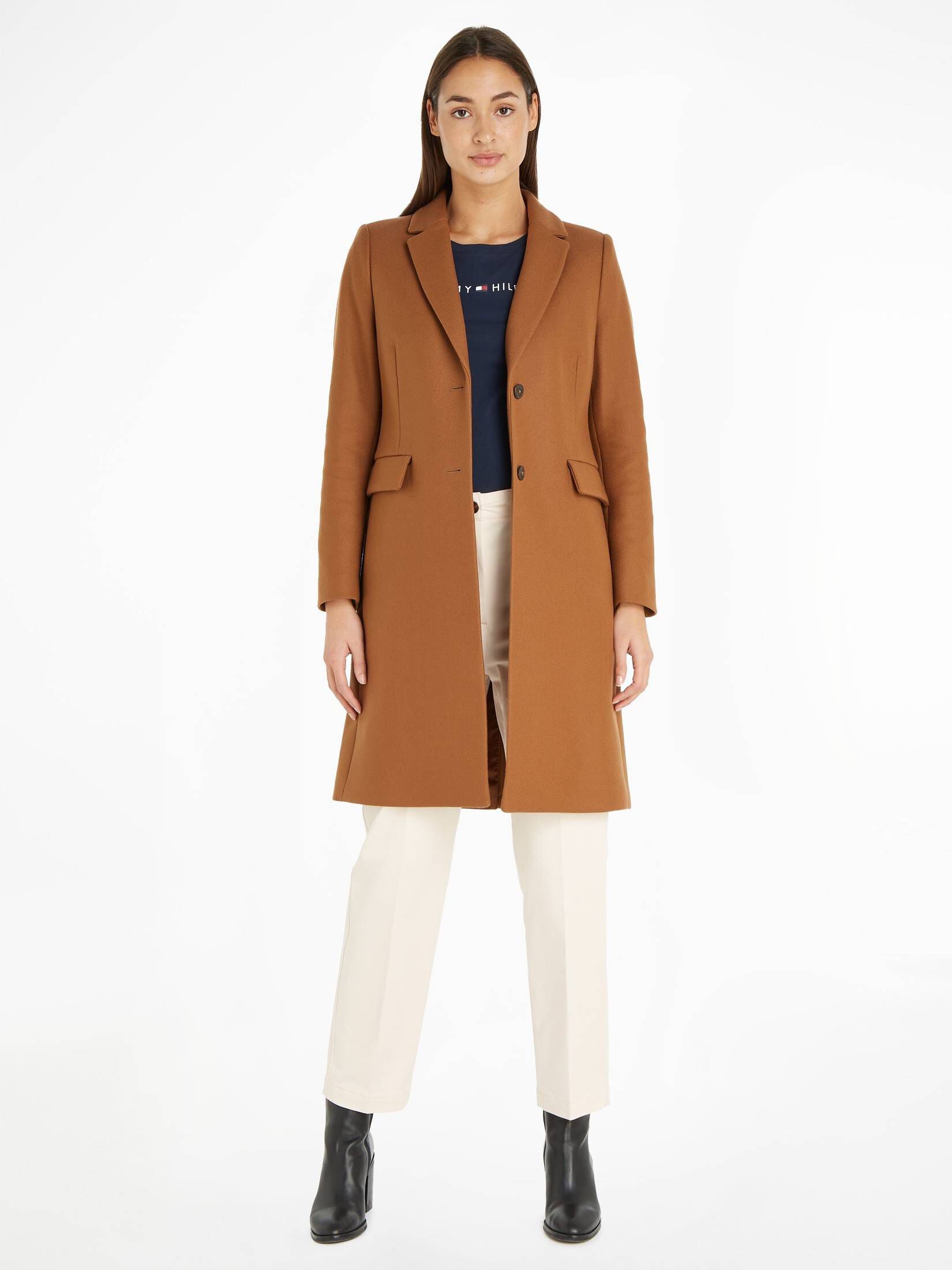 Tommy Hilfiger| Damen Mantel mit Wolle und Kaschmir WOOL BLEND CLASSIC COAT