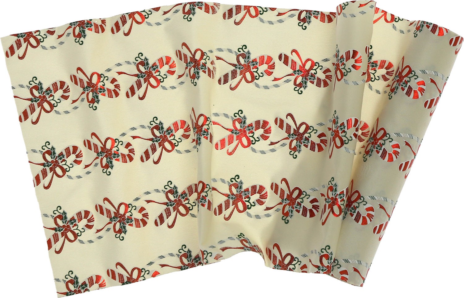 Unique Living decofabric Candy Cane wit 28 x 300 cm