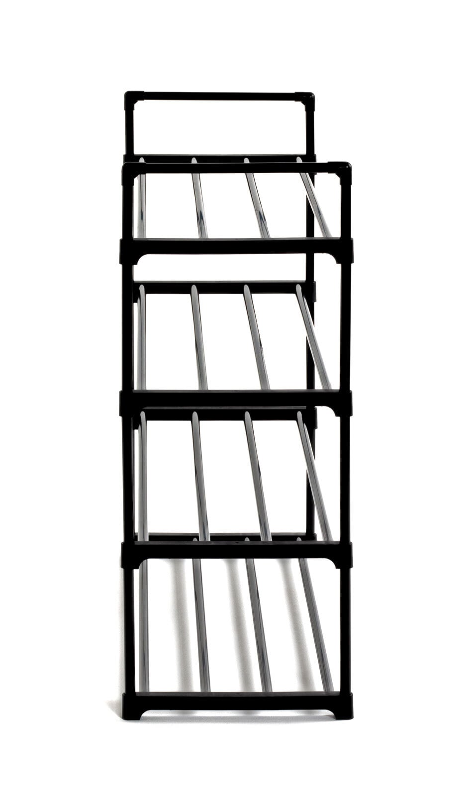 Schuhregal 65 x 74 cm Schwarz Metall