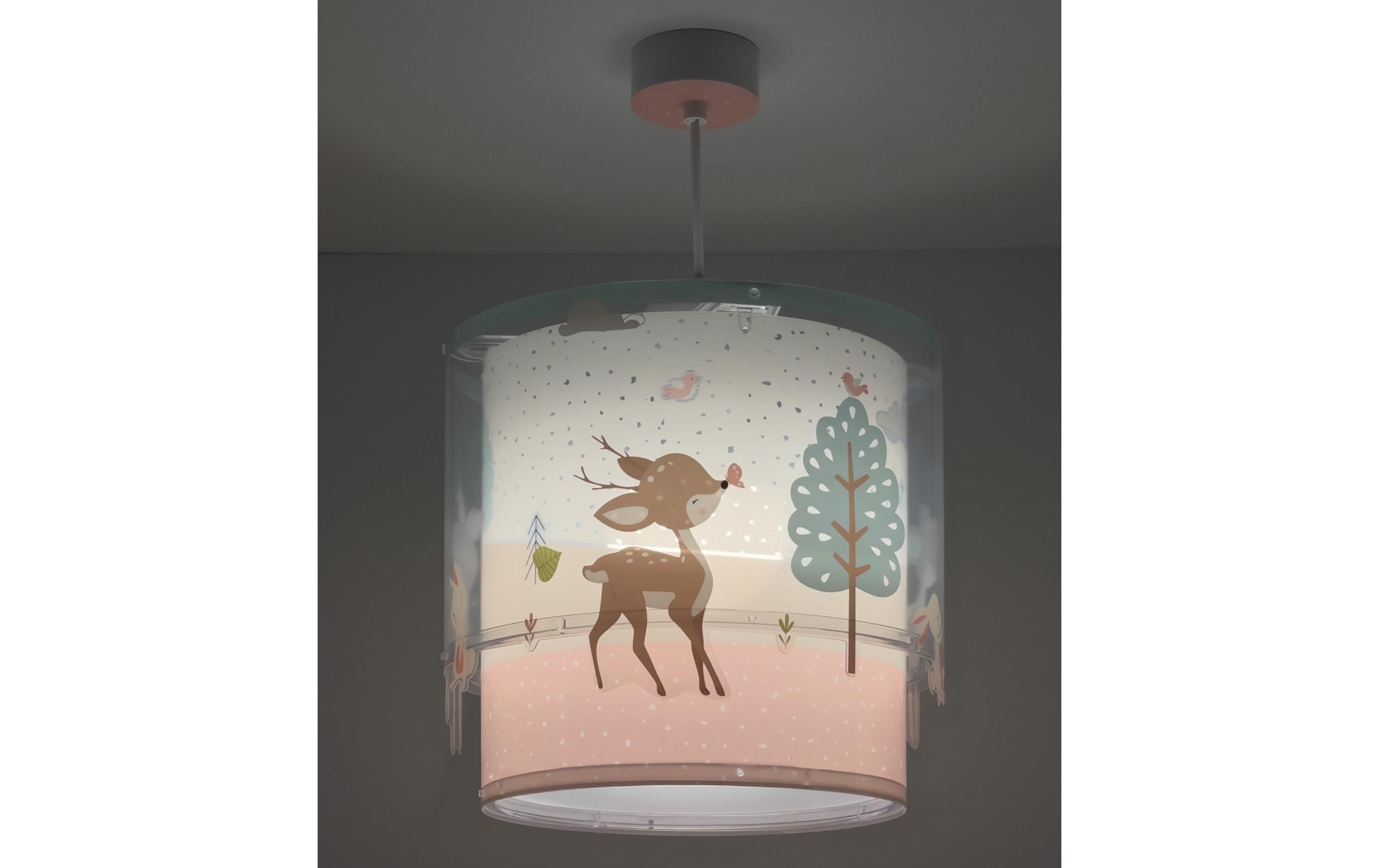 Hängelampe Loving DeerPendelleuchte mit Doppelschirm für Kinder