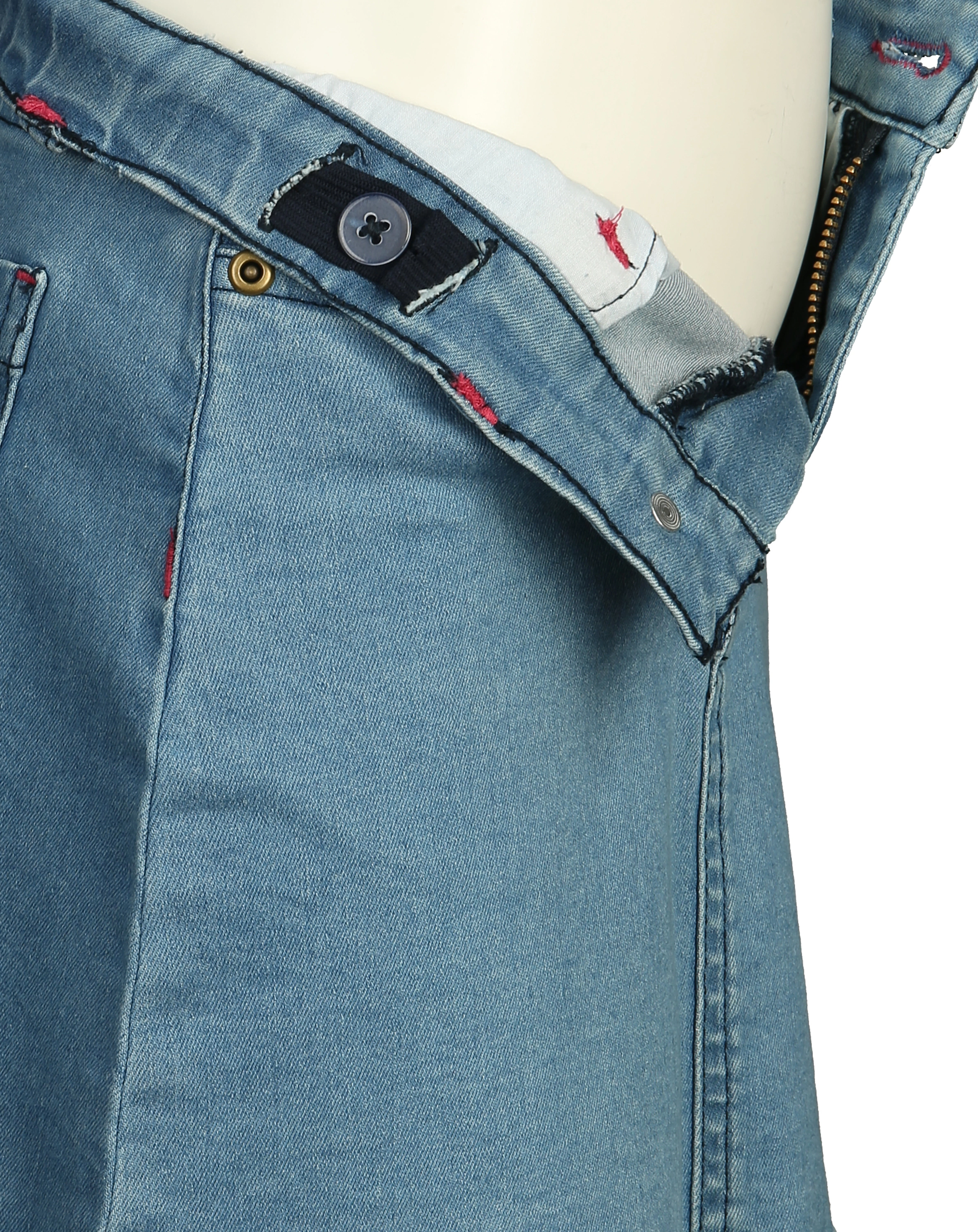 Jeans-Rock PINKES HERZ in mittelblau