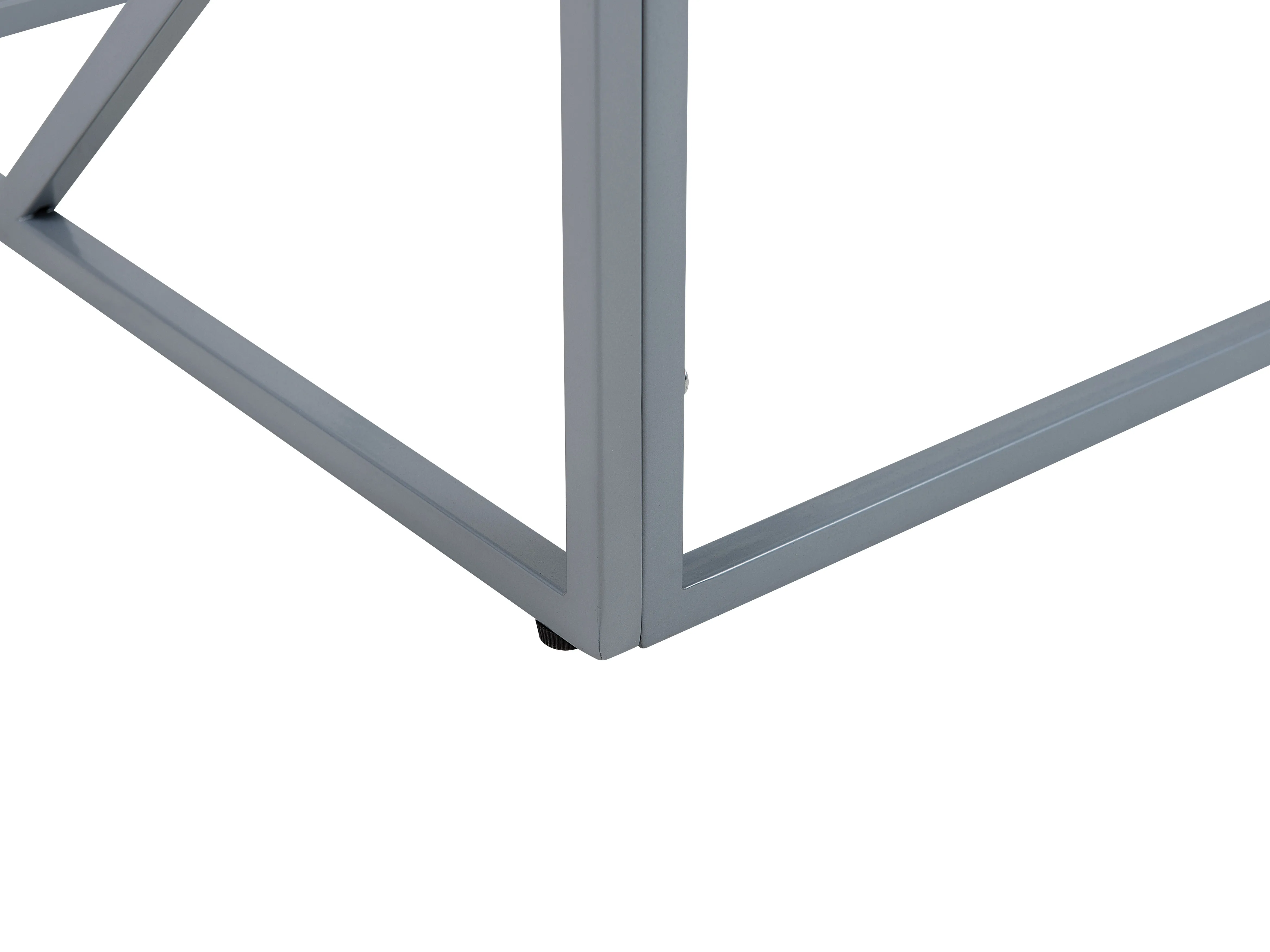 Salontafel ORLAND Glas Zilver