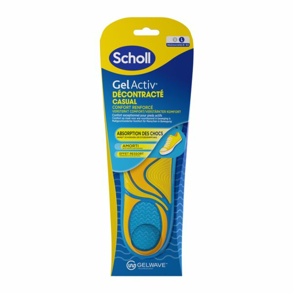 Scholl GelActiv Inlegzolen Casual Large Maat 41-46.51 paar