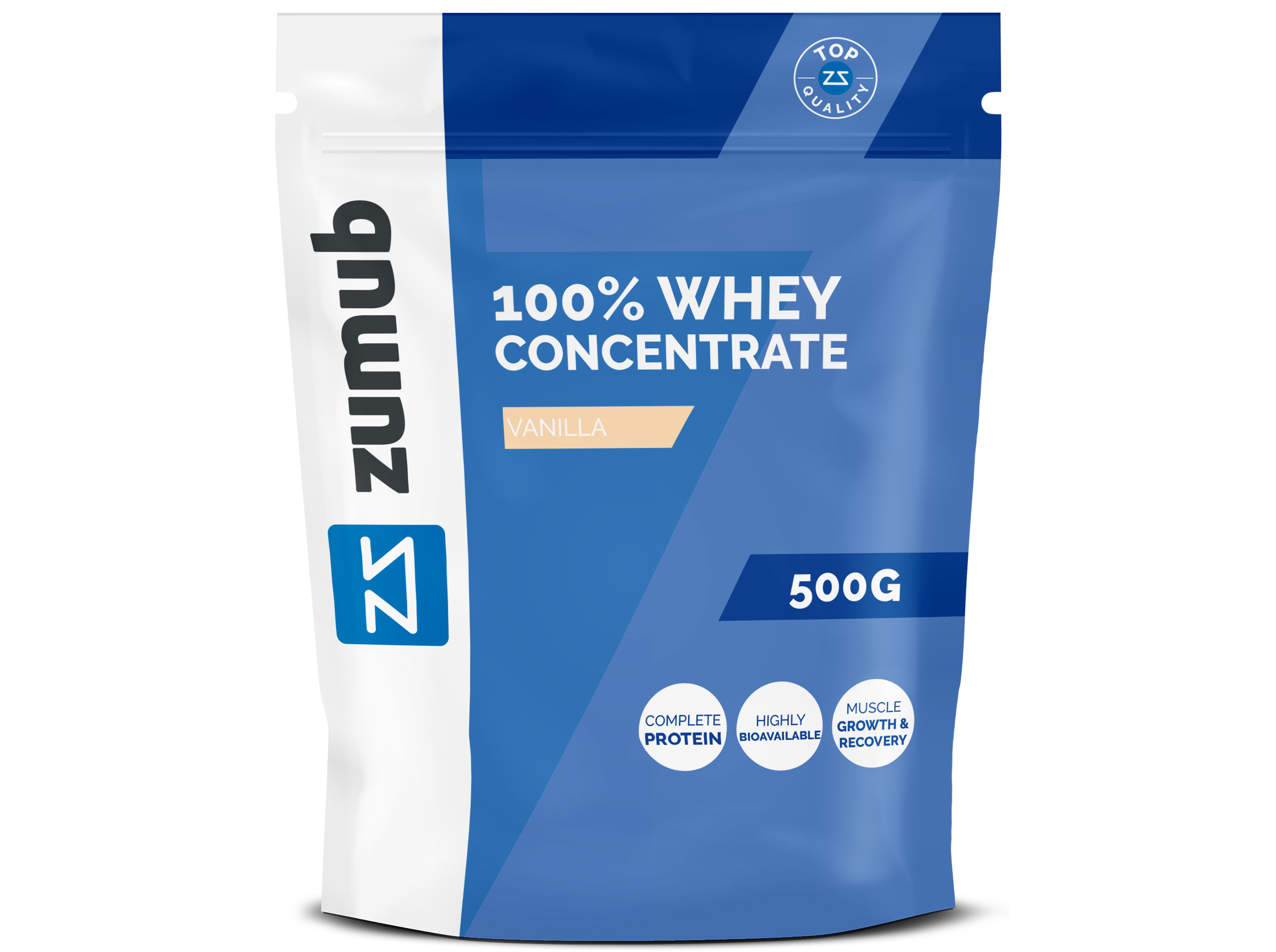 PROTEINA WHEY ZUMUB 100% CONCENT BAUNILHA 500G