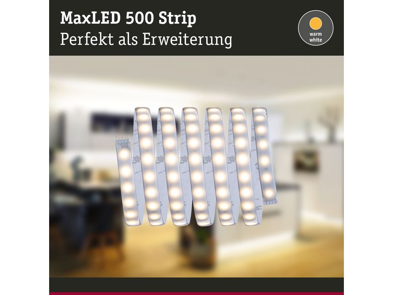 Paulmann LED-Stripe MaxLED 500 2700 K, 2.5 m Verlängerung Beschichteter LED-Streifen, kürzbar