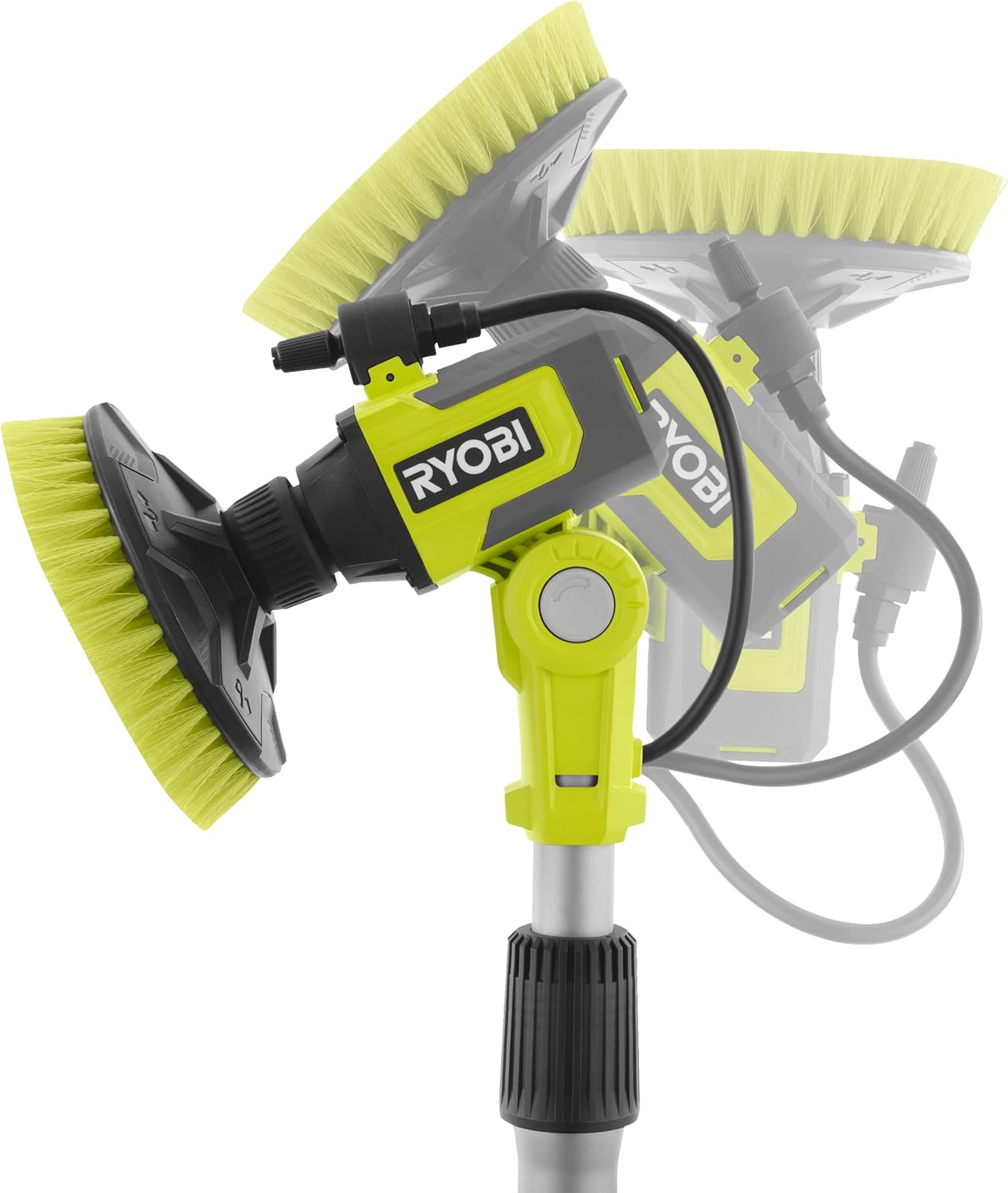 RYOBI 18 V ONE+ Akku-Nass-Reinigungsbürste RWTS18-0 (teleskopierbar bis 1,4m, 15 cm Borstenkopf, Max. Leerlaufdrehzahl min⁻¹ 0-2100, ohne Akku und Ladegerät)