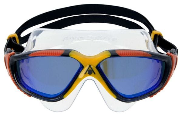 Masque de Natation Aquasphere Vista Noir - Verres Miroir Bleu