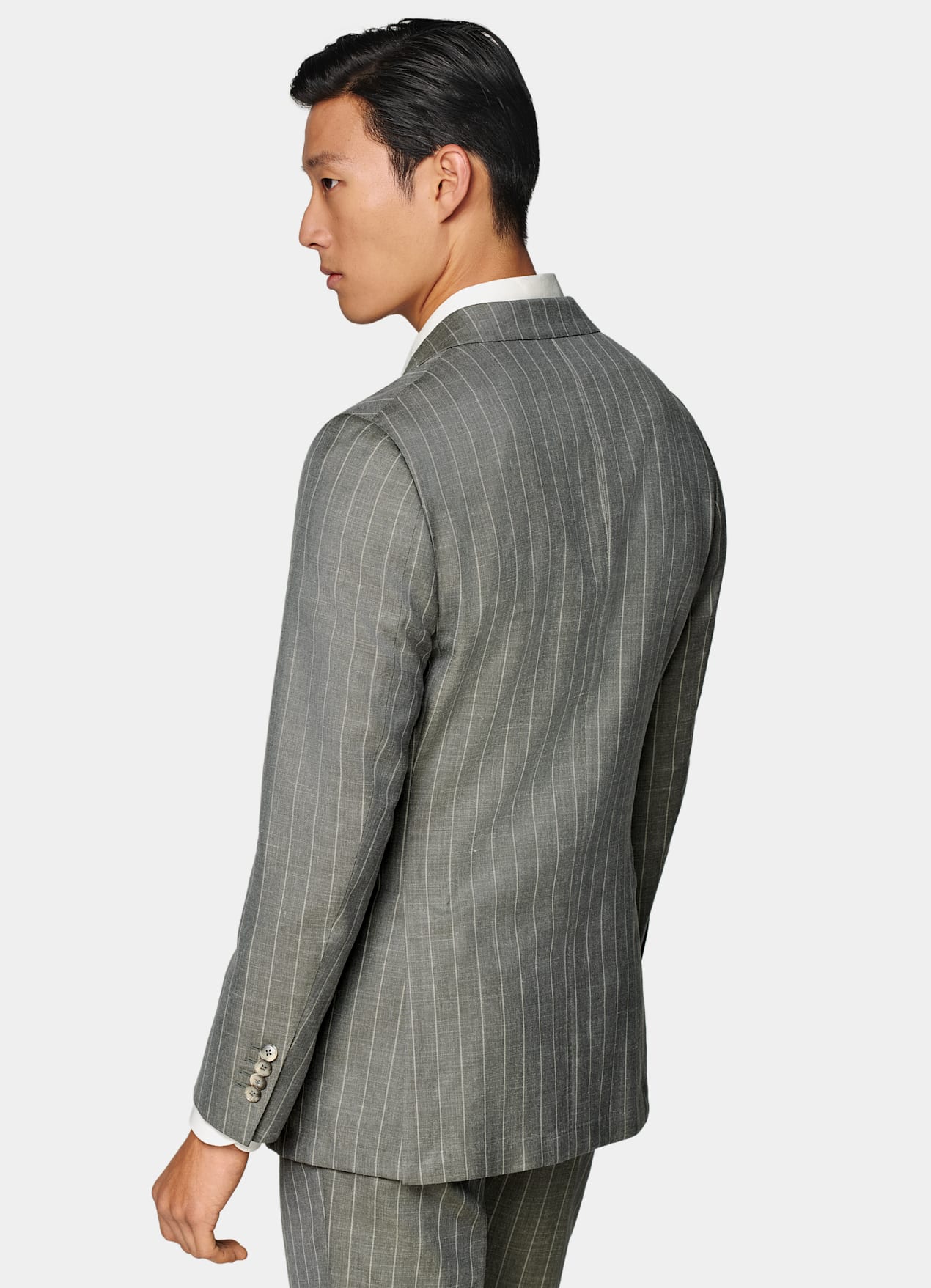 Costume Havana coupe Tailored vert clair à rayures