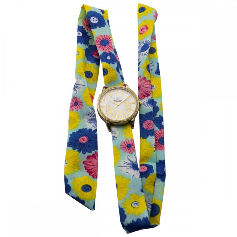 Montre Femme CHTIME bracelet Tissu Bleu