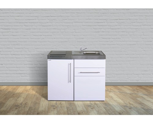 Stengel Keukens Minikeuken met apparatuur Premiumline 110 cm Hoogglans Wit Voorgemonteerd Rechts 1011000263100
