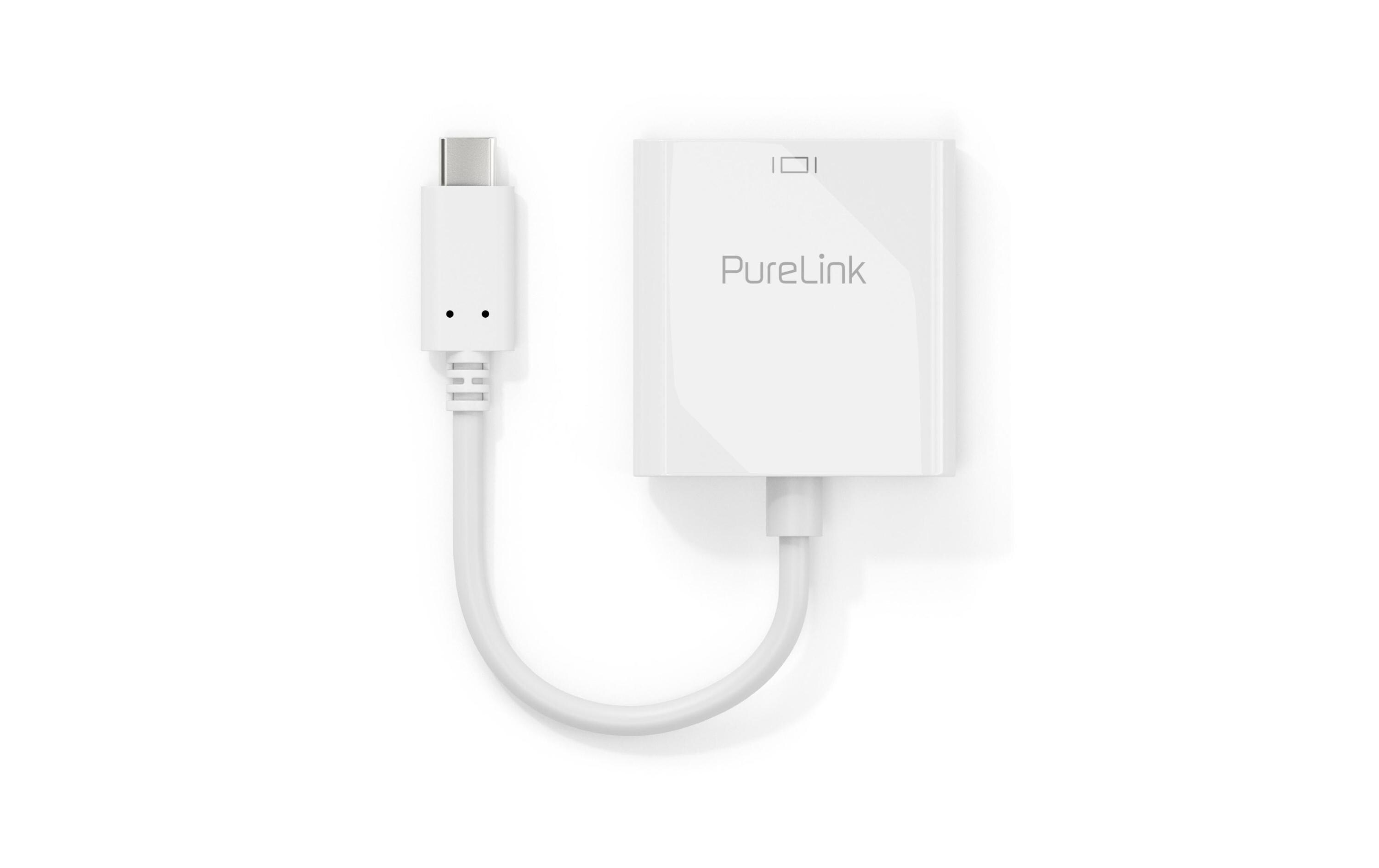 Adapter IS190 USB Type-C - DVI-I, Weiss