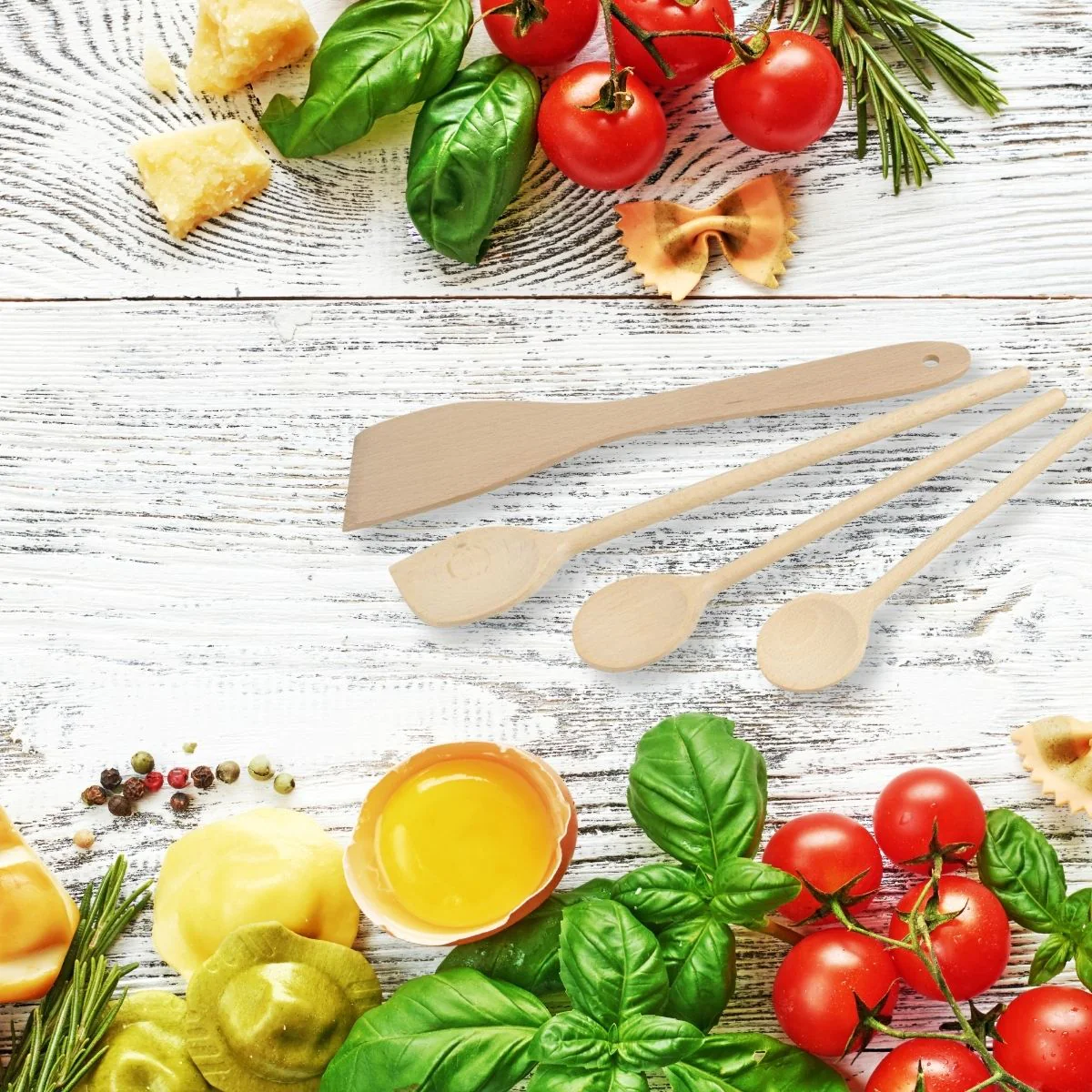Set de 4 ustensiles de cuisine en bois FSC Eco Friendly Fackelmann