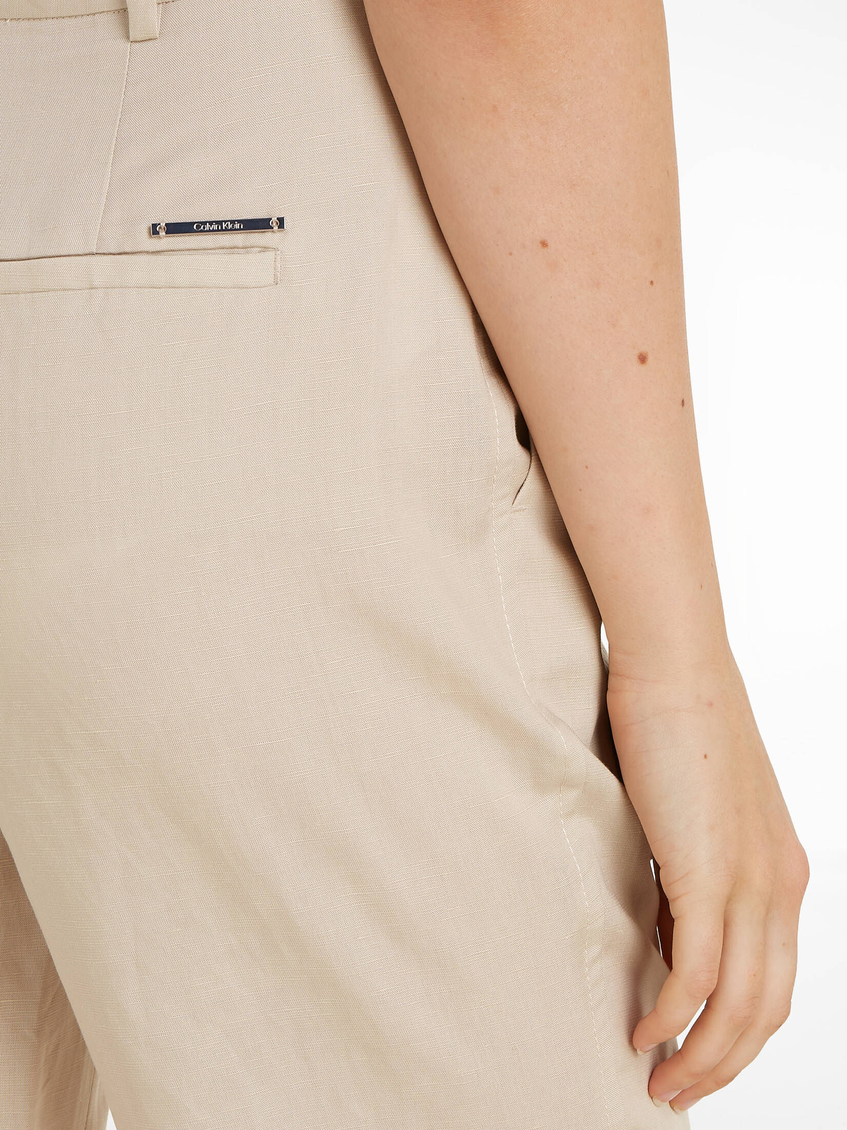 CALVIN KLEIN| Damen Stoffhose aus Leinenmix