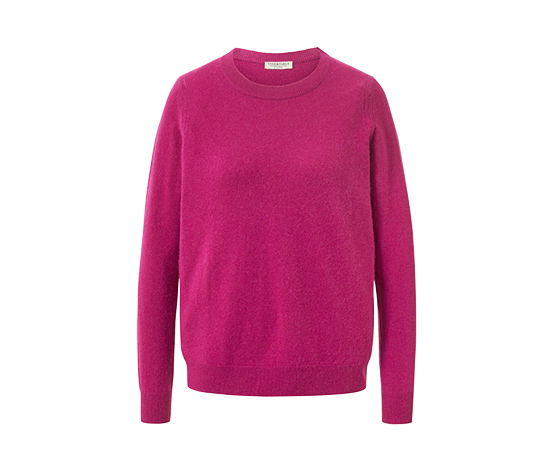 Feinstrickpullover mit Cashmere, berry