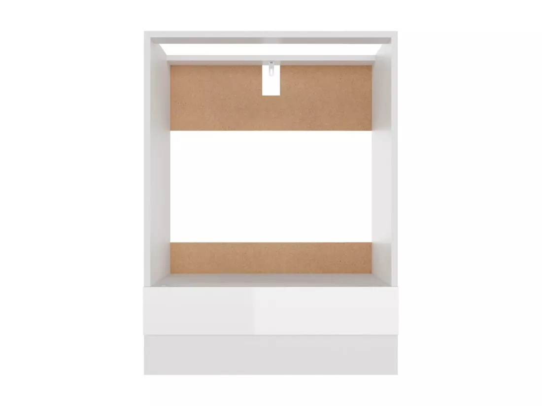 Armoire à four Blanc brillant 60x46x81,5 cm Bois d’ingénierie