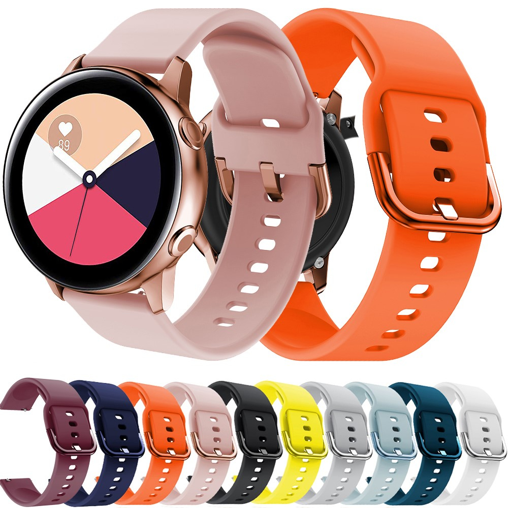 Samsung Galaxy Watch 4 (44mm) Silikon Sport Armband mit Dornschliesse (Gelenkumfang: 155-195mm) - Dunkelblau