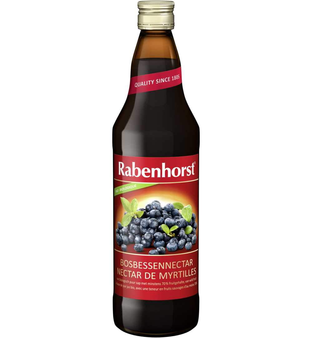 Rabenhorst Bosbessen/blauwe bes nektar bio (750 ml)