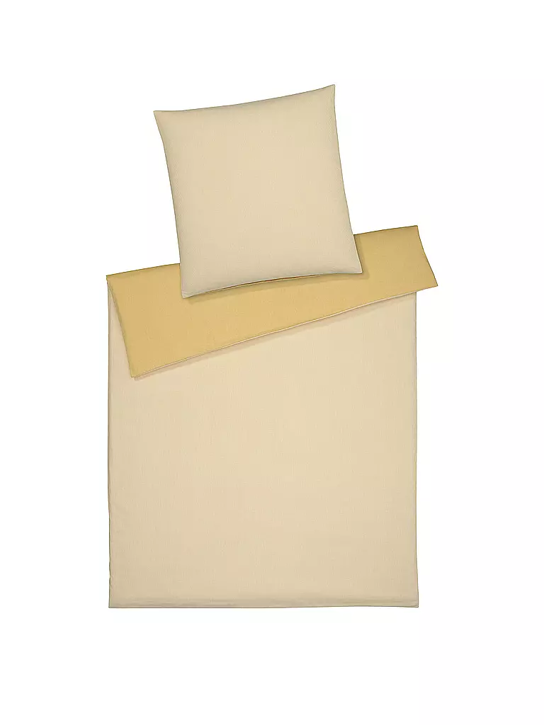 ELEGANTE Wende Flanell Bettwäsche TENDER 	140/200CM gelb