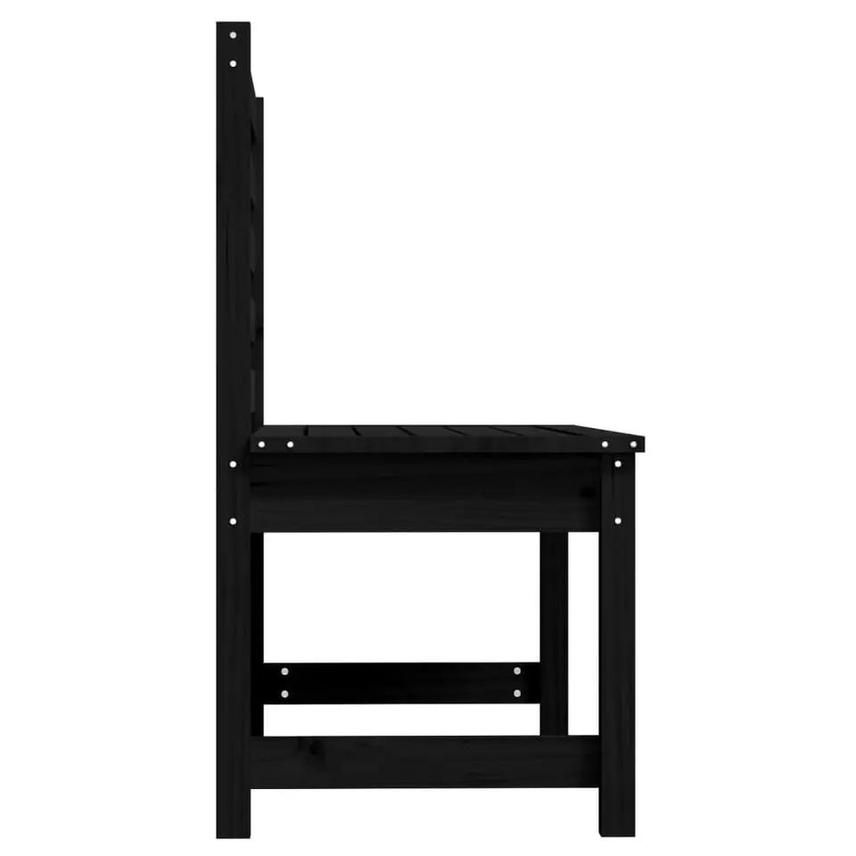 vidaXL - Tuinbank - Zwart - Grenenhout - 109 cm