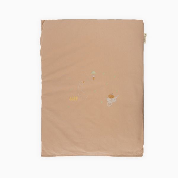 Pirulos Colcha com Enchimento Farm Branco/lino 80x50