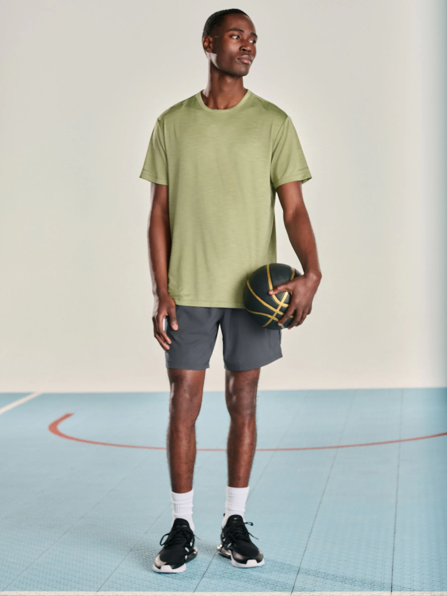 Leisteen grijs - Active cargo gym trainingshorts