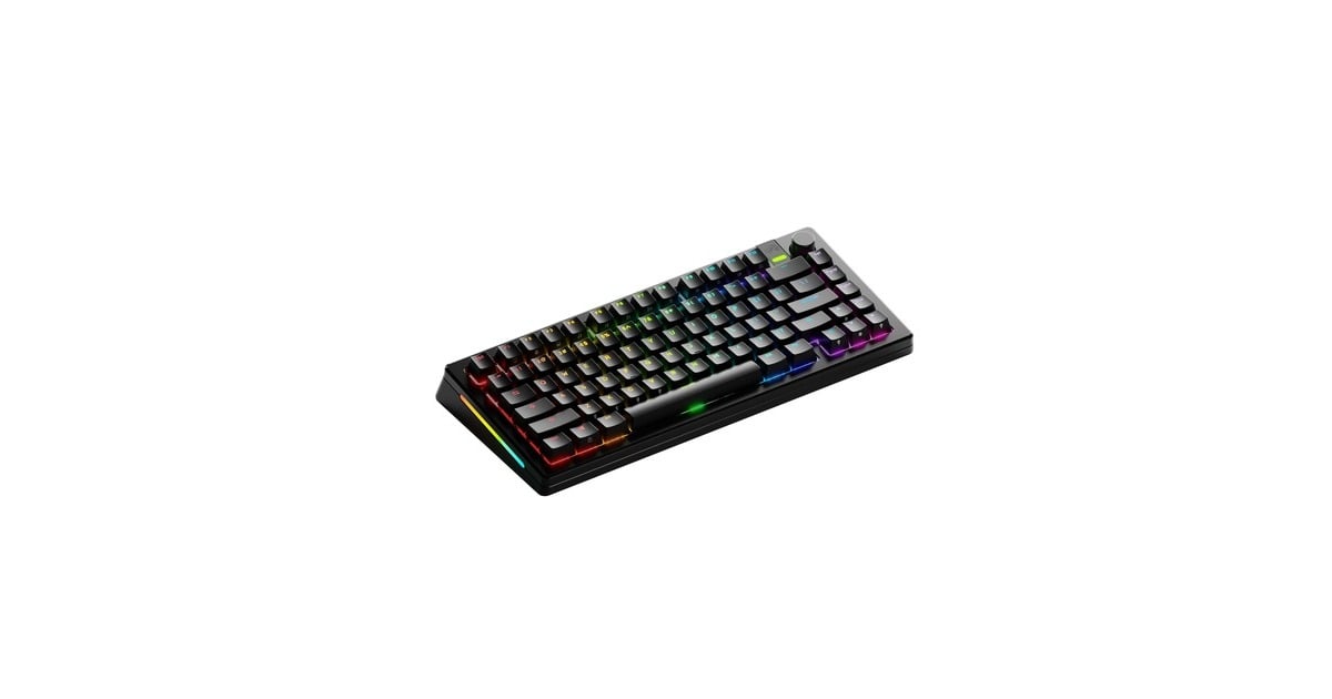 GloriousGMMK 3 PRO 75% Prebuilt Wireless Black, gaming toetsenbord  (Zwart, US lay-out, Glorious Fox, 75%, RGB, GPBT-doubleshot keycaps, Knob, 2.4 GHz / Bluetooth / USB-C)