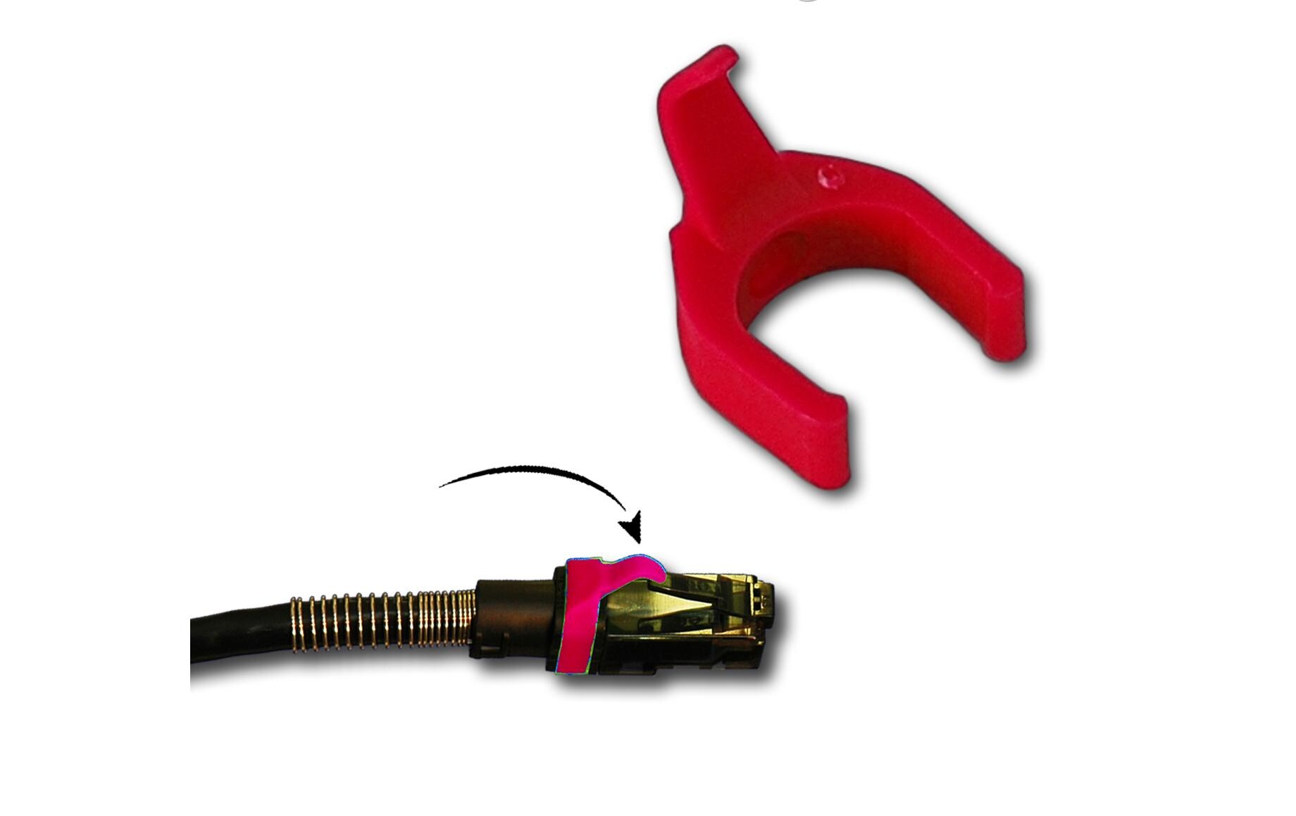 PatchClip 50 Stück RotPatchClip der Kabelclip für eine blitzschnelle Erkennung im Handumdrehen