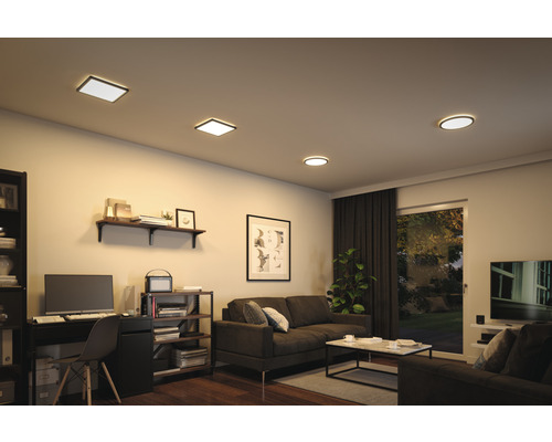 LED paneel 19W 1600 lm 3000 K H29,3 cm + achtergrondverlichting Auria zwart