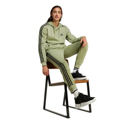 Adidas SportswearEssentials 3-Streifen Tapered Cuff Pant - grün