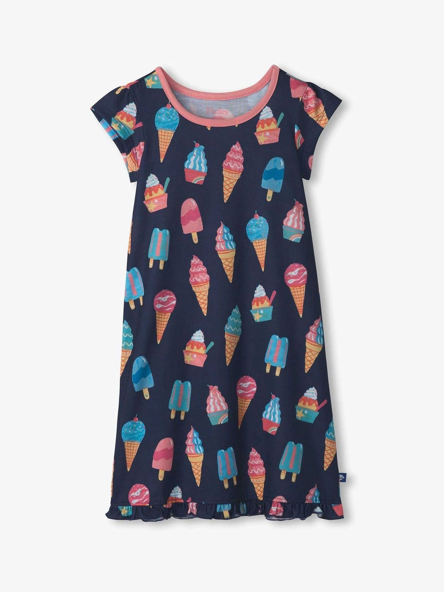 Hatley Blue Ice Cream Treats Ruffle Hem Night Dress