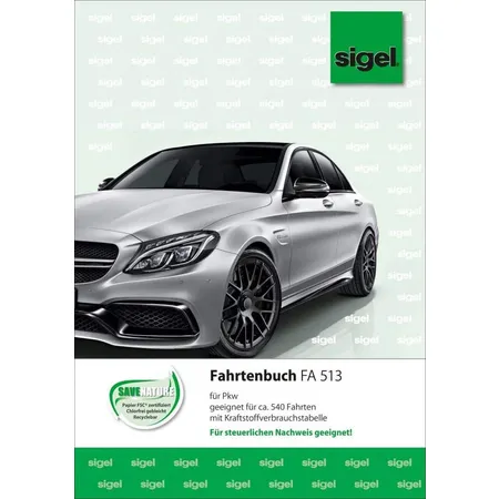 Sigel Fahrtenbuch Pkw, A5, 32 Blatt