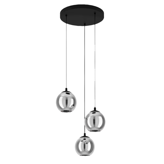 Eglo Ariscani klyngependel sort 3 lamper