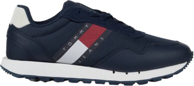 Tommy Hilfiger Tommy Jeans Retro Leather Sneakers Leren Sneaker Heren Blauw