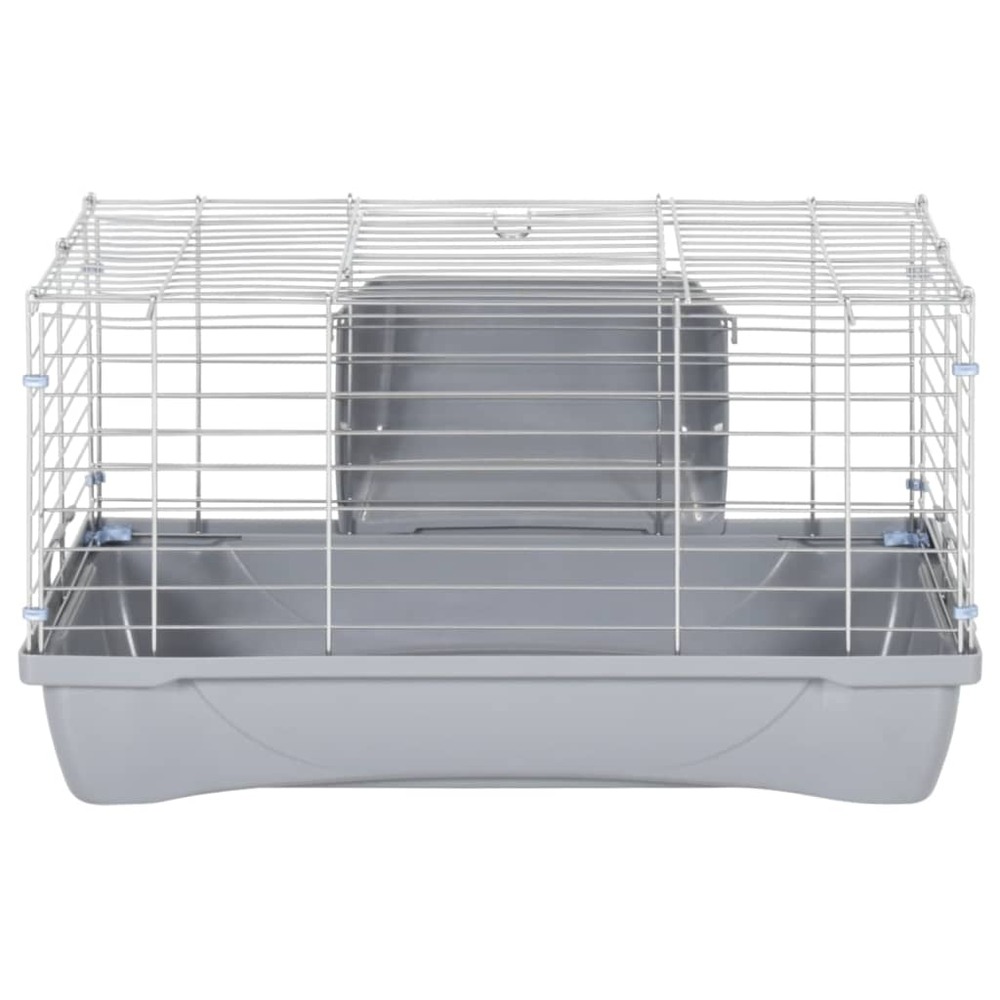 Cage pour petits animaux gris 58x32x31 cm pp et métal
