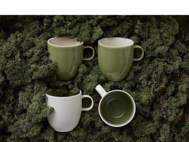 Studio Round North Krus 33 cl 4 stk. Moss mix