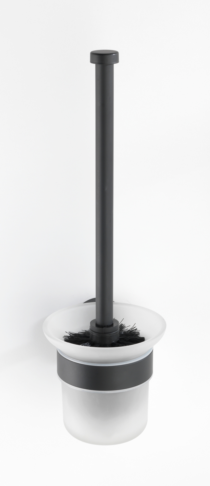 Wenko Bosio toiletborstelhouder RVS zwart mat