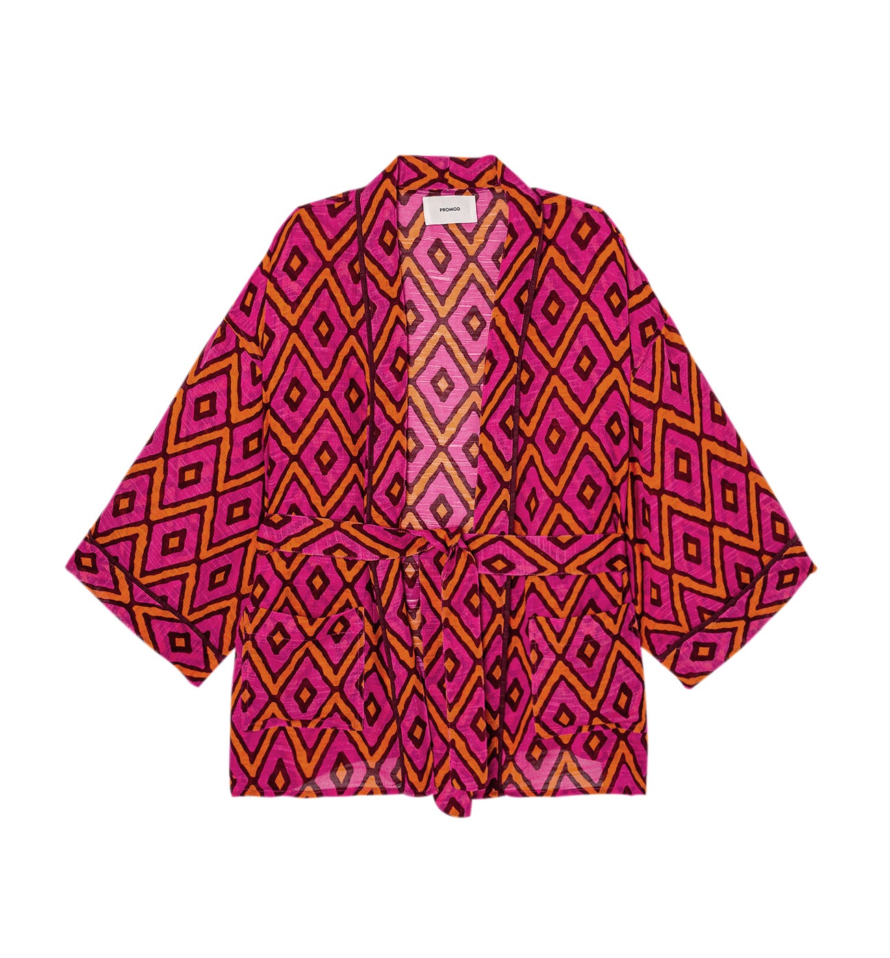 Veste kimono motif DIMB - Imprimé multicolore