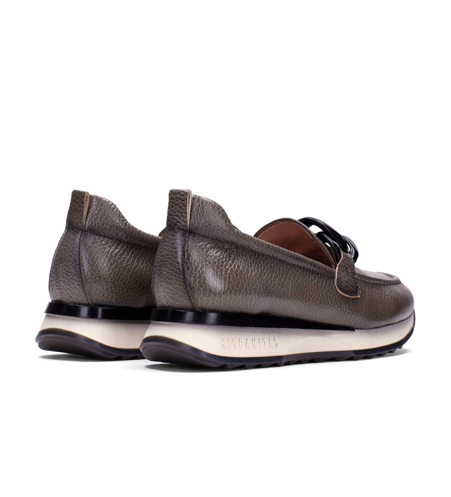 Mocassins Hispanitas Kate em couro cinza