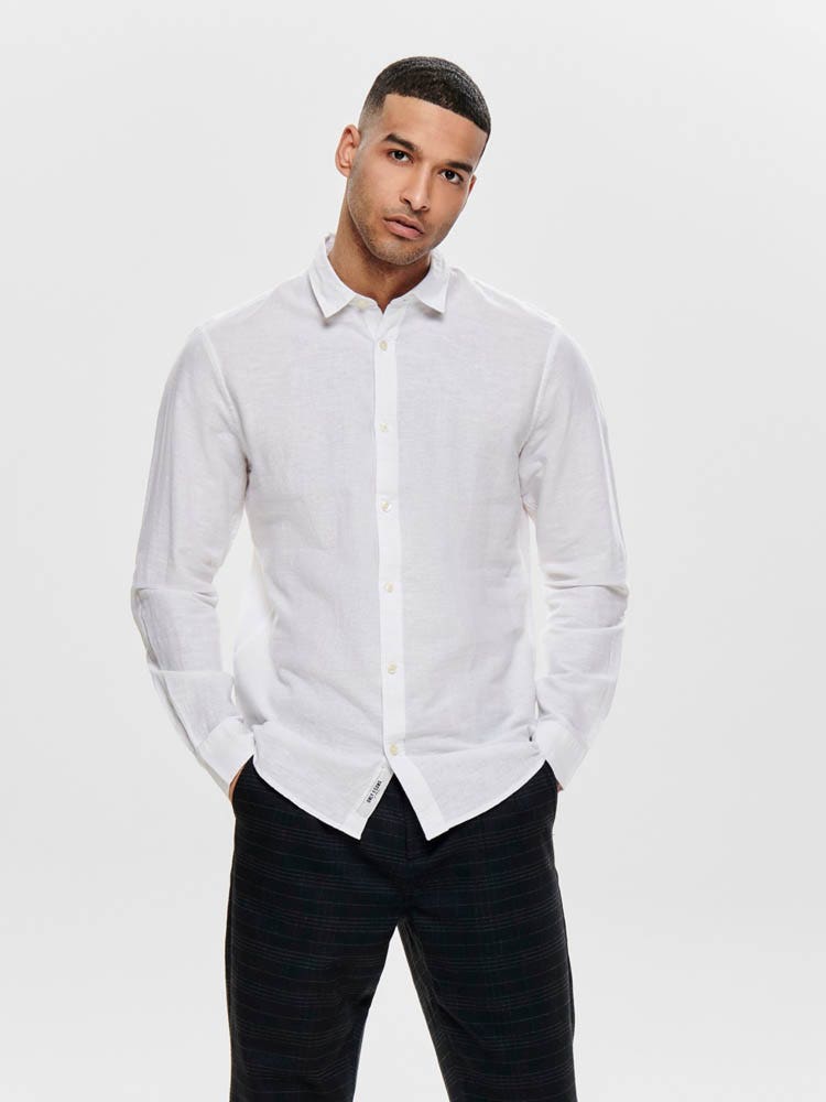 ONLY & Sons  Caiden Solid Linen Shirt