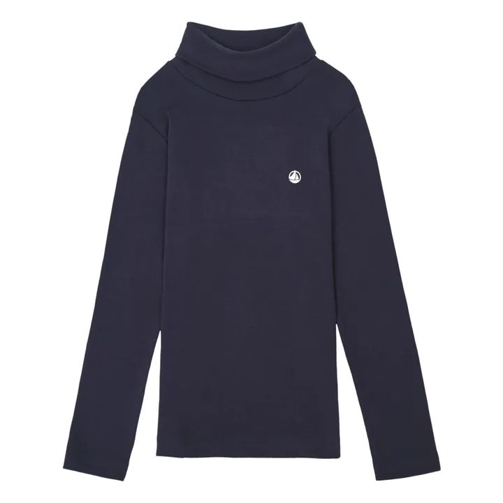 Petit Bateau Sous-Pull Coton Bio | Bleu marine