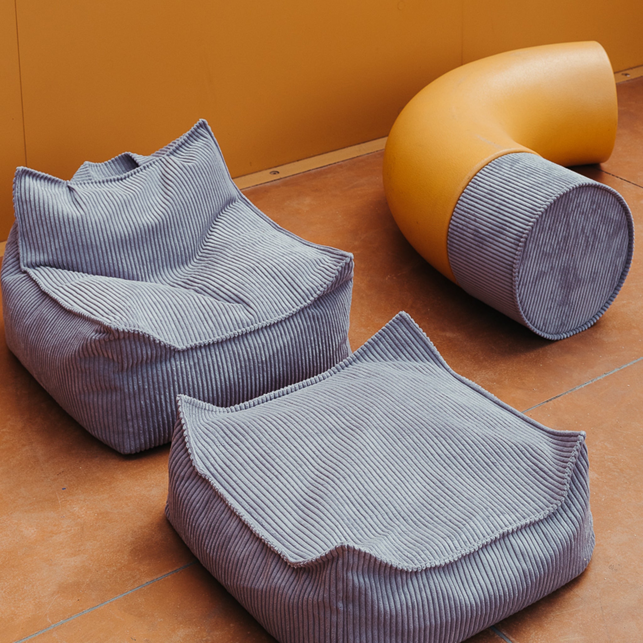 Wigiwama Sitzsack und Ottoman Set Blueberry Blue