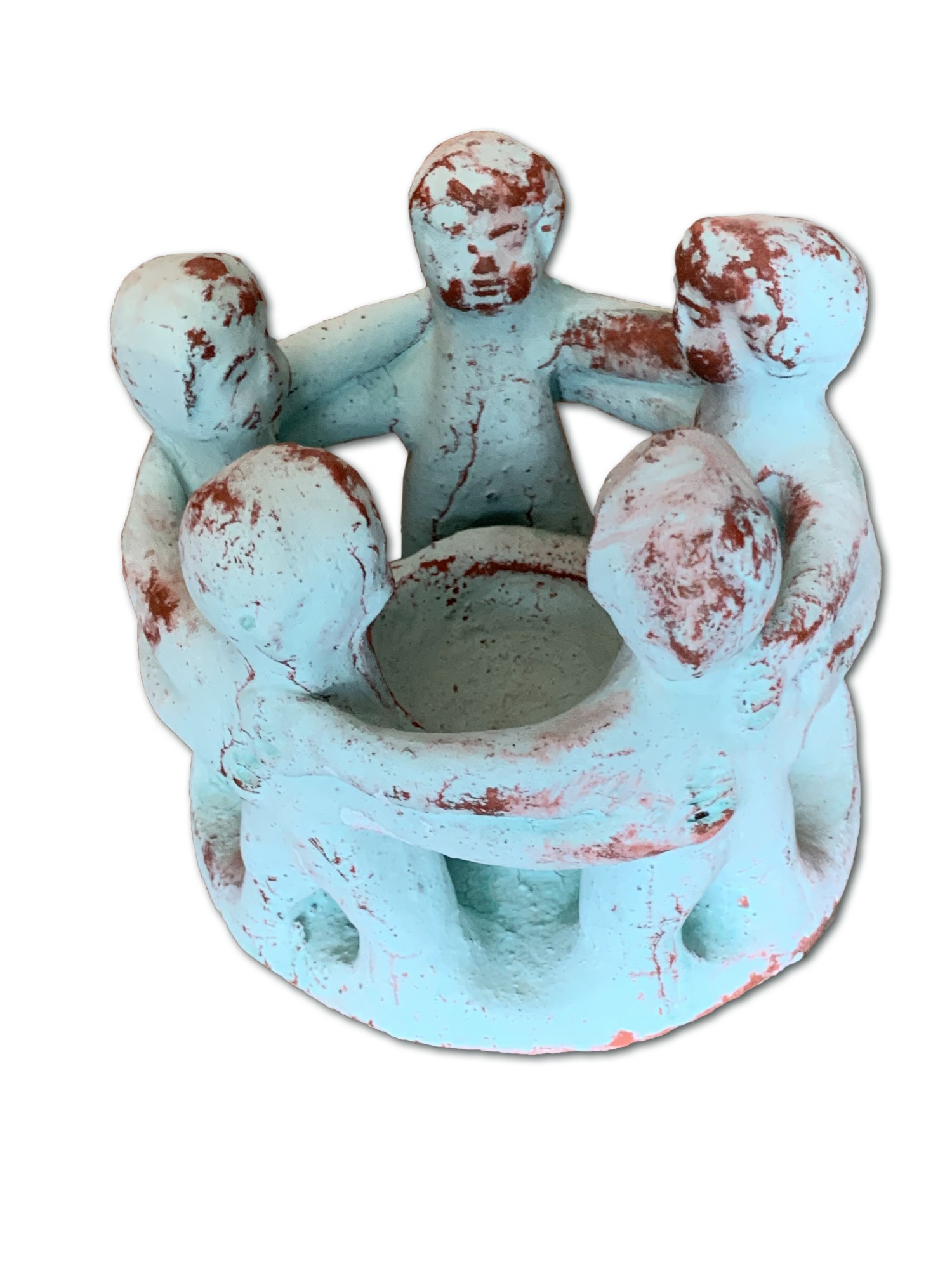 Kerzenhalter 'Friendship 5', vintage grün, Ø 13 cm, H 13 cm von fischer's lagerhaus