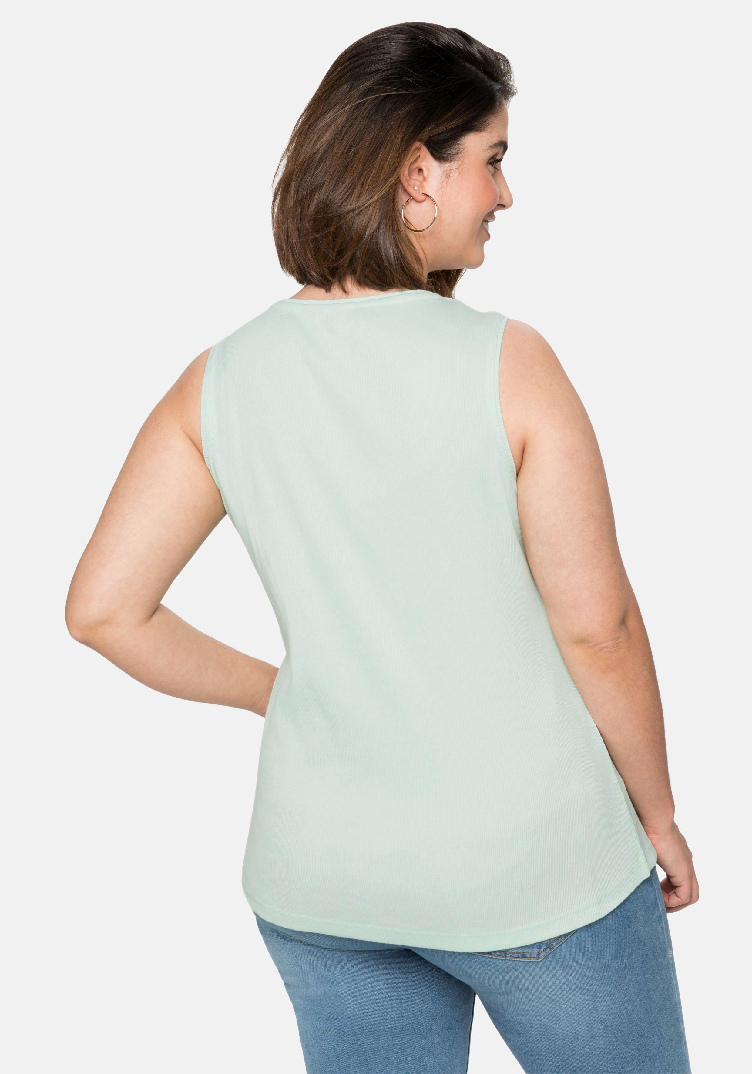 Tanktop in Ripp-Qualität mit Rundhalsausschnitt