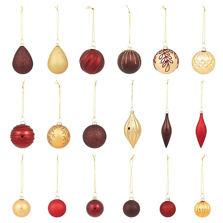Assortiments de 40 boules de noël tradition