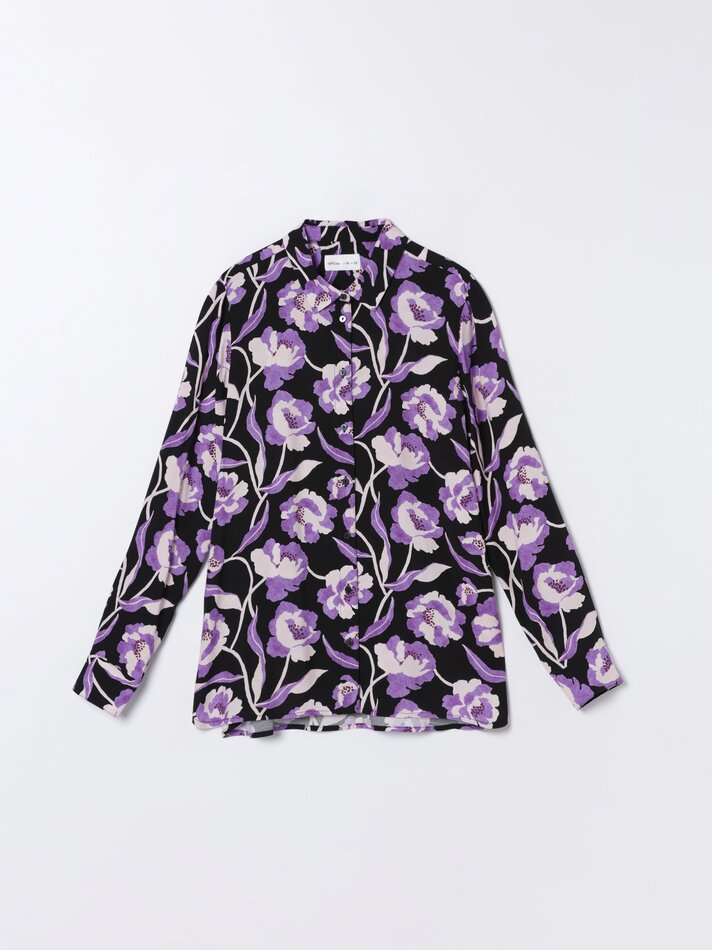 Camisa fluida - Tom preto