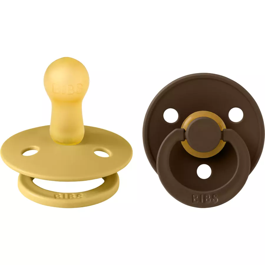 BIBS® Schnuller Colour MustardMocha 6-18 Monate, 2 Stk.