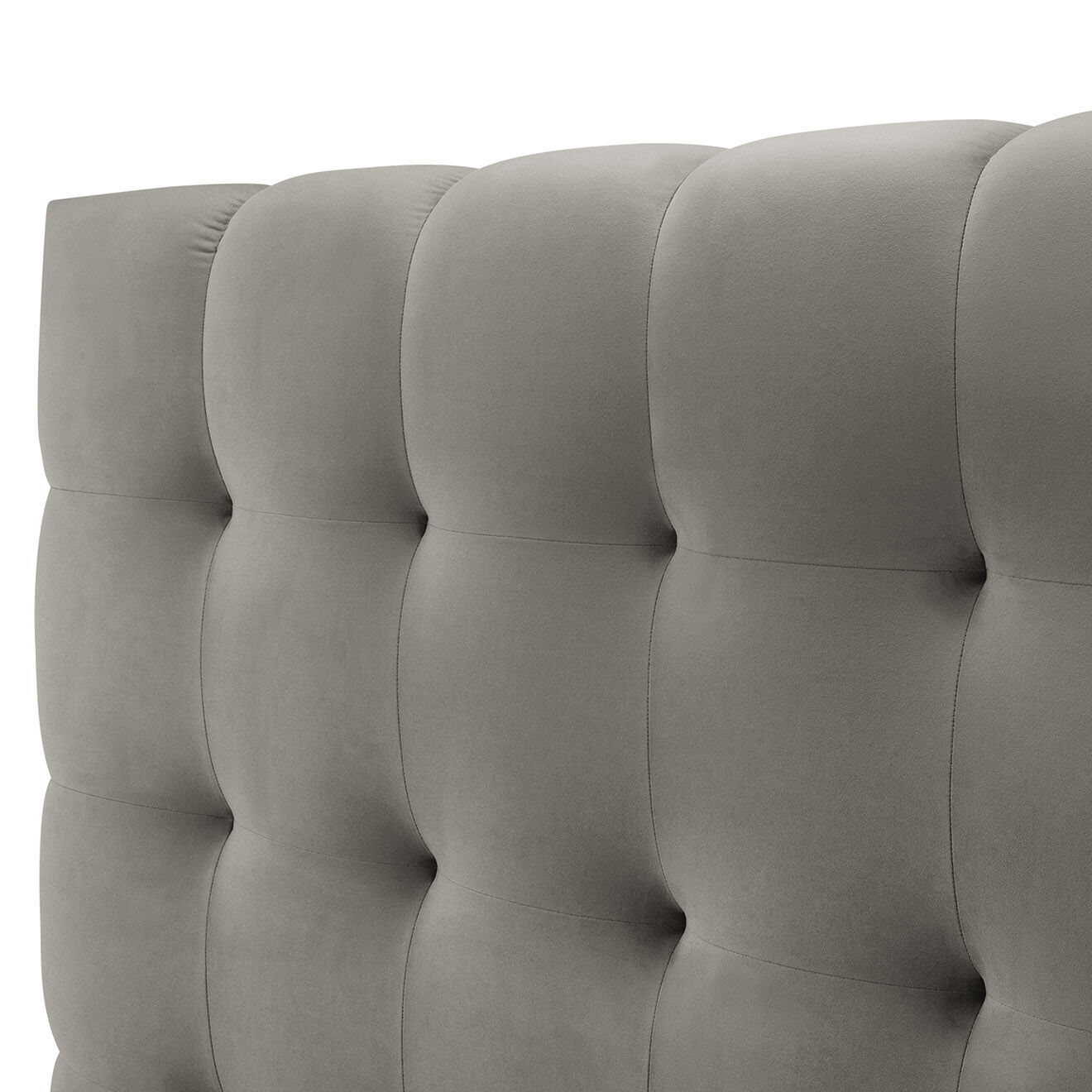 Cosmopolitan Design Lit avec coffre de rangement Bali Velours gris clair - 200x200 cm